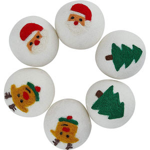 Boules de <span class=keywords><strong>feutre</strong></span> 100 % laine de Nouvelle-Zélande pour sèche-linge, 6-10 cm, couleur et logo personnalisables, vente en gros - Product Image 6