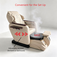 Fauteuil de pédicure électrique personnalisé inclinable avec massage des pieds, brumisateur et charge sans fil pour salon de beauté