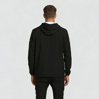 Veste coupe-vent personnalisée en polyester respirant avec bande réfléchissante, manteau de sport imperméable en nylon pour hommes, veste de survêtement pour la gym