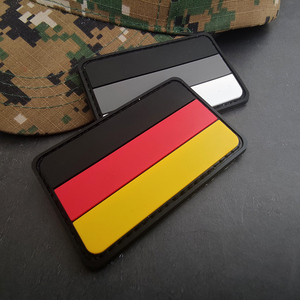 Drapeau allemand, patchs en PVC souple écologique, en toile de caoutchouc, avec dentelle, logo personnalisé 3D, avec crochet, drapeau national - Product Image 6