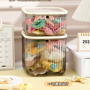 Simple Life Hair Accessory Storage Box 1L Transparent Desktop Organizer With Lid For Hair Ties <b>Clips</b> Jewelry - Product Image 2