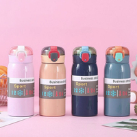 Couvercles Pop-Up avec serrure, Thermos, coffre-fort pour boire, flacon sous vide en acier inoxydable, Mini tasse Thermo
