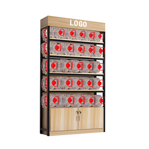 Giá để hàng hai mặt khung sắt gỗ thiết kế mới theo xu hướng siêu thị, kệ đa năng bằng thép kim loại - Product Image 6