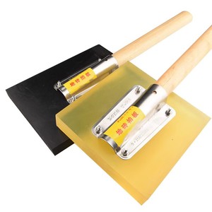 Baolian Tile Tamping Board Rubber Flat Blade <b>Wood</b> Handle For Floor Tile Laying Leveling Tool - Product Image 1