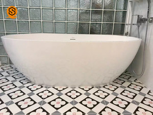 Baignoire autoportante moderne en marbre de haute qualité, écologique, garantie 10 ans, en promotion - Product Image 2