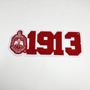 Gestickte Schwestern schafts-und Brüderlichkeit pflaster 1913 Griechische Brief aufnäher Benutzer definiertes Bügeleisen auf Chenille-Stick aufnäher - Product Image 2