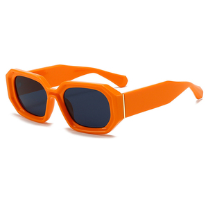 Lunettes de soleil œil-de-chat de luxe à monture complète, protection UV400, verres PC rouges légers, style carré unisexe, mode vintage - Product Image 4