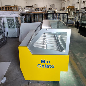 Congélateur de table à température unique pour gelato, <span class=keywords><strong>vitrine</strong></span> de congélation par lots de 16 bacs pour crème glacée et gelato - Product Image 6