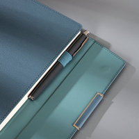 Carnets de notes professionnels A5 en cuir, design minimaliste exquis, journal quotidien pour étudiants, texture litchi, fermeture magnétique, vente en gros