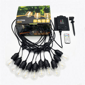 Năng lượng mặt trời chuỗi ánh sáng S14 bóng đèn nhựa 10M 10 ổ cắm 20 ổ cắm IP65 không thấm nước ngoài trời cho trang trí Patio sân đám cưới giáng sinh - Product Image 3