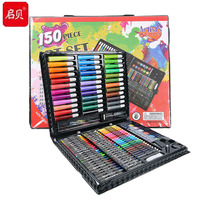 Ensemble d'activités créatives pour enfants de 150 pièces, crayons à eau, crayons de couleur, crayons à mines colorées, papeterie multicolore pour écrire et peindre, boîte cadeau, fabriqué en Chine