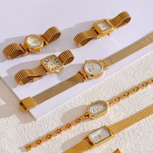 진공 도금 독특한 OEM 골드 사용자 정의 로고 빈티지 시계 여성 - Product Image 4