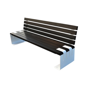 Tablillas de madera para muebles de calle, banco público al aire libre, venta al por mayor de fábrica, Banco de hierro fundido - Product Image 2