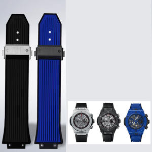Correa de <span class=keywords><strong>reloj</strong></span> de silicona con rayas deportivas al por mayor, correa de <span class=keywords><strong>reloj</strong></span> de goma de 27mm, pulsera de goma impermeable para <span class=keywords><strong>hombre</strong></span> para <span class=keywords><strong>reloj</strong></span> <span class=keywords><strong>Hublot</strong></span> BIG-BANG - Product Image 2
