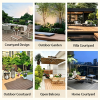 Planche de terrasse en WPC à emboîtement carré lisse, design Hyundai, haute résistance, antidérapante, imperméable, résistante à l'humidité et à la corrosion