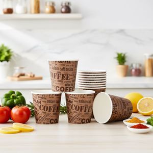 Gobelets en carton à paroi simple de petite taille (2,5 oz, 3 oz, 4 oz) avec logo personnalisé – Promotion de Noël – Emballage alimentaire - Product Image 1