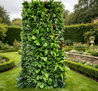 Mur végétal artificiel personnalisé style jungle, mur d'herbe extérieur, plantes verticales suspendues pour la décoration