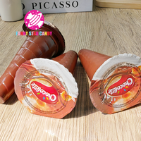 Biscuits en forme de cornet de crème glacée personnalisés, vente en gros de collations, biscuits au chocolat au lait sucré, biscuits croustillants fourrés à la confiture, gaufrettes en forme de cône