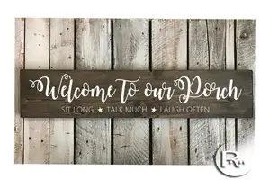 Welcome Wooden Sign Hand Painted Sign Wood Sign Vintage Customize In Wood Sign Home Decor Rustic Wood Blank Customized