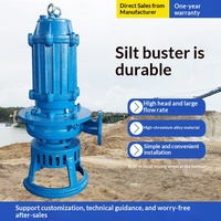 Pompa Lumpur Submersible Listrik Motor DC Kontrol Otomatis Penuh Pompa Hisap Pasir Hidrolik Angkat Tinggi Pengerukan Dasar Sungai OEM