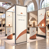 Stand d'exposition modulaire 3x3 6x6 sans soudure avec éclairage LED intégré et supports de suspension pour salons professionnels