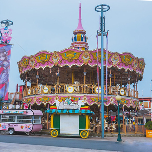Outdoor Playground Amusement Park Rides Luxury Kids Horses 32Seats <strong>Merry</strong> <strong>Go</strong> <strong>Round</strong> Carousel for Sale - Product Image 1