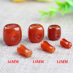 ชุดลูกปัดหินอาเกตสีแดงทรงเจดีย์สามทาง สำหรับทำสร้อยข้อมือ DIY ลูกประคำสวดมนต์ หัวกะโหลกพระพุทธรูป อุปกรณ์เสริมครบชุด โปร่งใส - Product Image 3