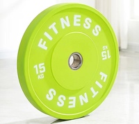 ZJFIT fábrica peso libre 5-25 KG 10-55 LB Color negro logotipo personalizado Barra de goma parachoques Placa de peso