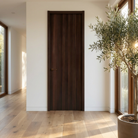 Porte intérieure en mélamine à grain de bois synchronisé Binbin, insonorisation 55 dB, joint de type T, résistance aux rayures supérieure, chambre à coucher, salle de bain