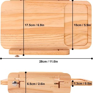 เครื่องตัดขนมปังไม้ High Spirits ปรับความกว้างได้ ถาดตัดขนมปังสำหรับครัว - Product Image 2