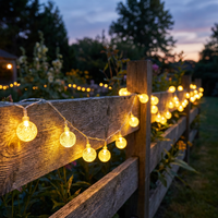 Solar-Globus-Lichterkette Wasserdichte LED-Lichter für Außenbereich Garten Terrasse Party Dekoration Feiertage Weihnachten Hochzeit Girlanden-Beleuchtung