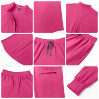 NiaaHinn Ensemble de tenues médicales chirurgicales et hospitalières, style jogger avec fermeture éclair, respirant, en polyester, rayonne et élasthanne, personnalisable, nouveau style