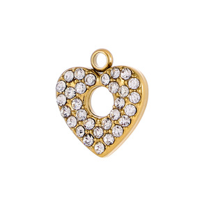 Parure Minimaliste en Acier Inoxydable Plaqué Or 18K avec Pendentifs Cœur, Étoile de David et Coquillage, Boucles d'Oreilles, Bracelets, Zircon Mignon, Tendance Unisexe, DIY - Product Image 6