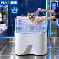 Baignoire autoportante en acrylique pour animaux de compagnie avec système thermostatique pour salon professionnel d'animaux et utilisation en hydrothérapie