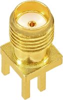 Conectores SMA, Conector Coaxial RF Hembra, Conector de Montaje en Borde de PCB, Adaptador de Soldadura, Orificio Vertical, 10 Piezas