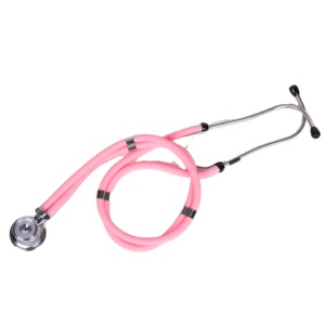 Stetoskop Kepala Baja Tahan Karat Paduan Seng Dua Tabung Dua Sisi Dua Membran Manual Medis Bersertifikasi CE Garansi 1 Tahun - Product Image 4