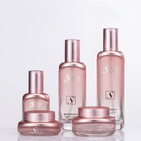 Bouteille en verre rose pour lotion de soins de la peau, flacon de 40 ml, 100 ml, 120 ml, 1 oz, 50g, fabriqué en chine