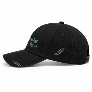 Gorra Deportiva Casual de 5 o 6 Paneles con Visera Curva, Certificada de Fábrica, Color Negro, con Logotipo Bordado Personalizado - Product Image 4