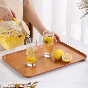 Assiette en plastique de qualité alimentaire en gros Plateau de service en bois imprimé <span class=keywords><strong>Shabby</strong></span> <span class=keywords><strong>Chic</strong></span> - Product Image 2