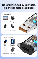 Adaptor USB 3.2 OTG Kecepatan Tinggi USB A Male ke Type-C Female Konverter Konektor Transfer Data untuk Ponsel & Tablet Type-C