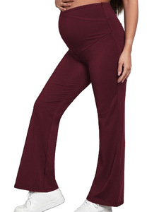 Femmes enceintes trompette ventre mince taille haute mince décontracté pantalon large - Product Image 5