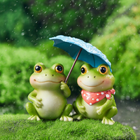 Vente directe d'usine : Grenouille en résine à gros yeux, mignonne et amusante, pour la décoration de jardin et de cour