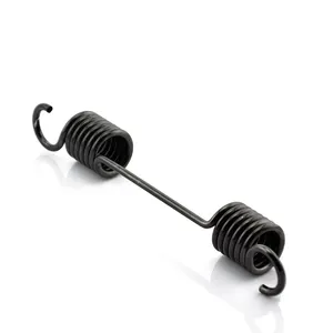 Resorte de extensión de juguetes clásicos de Metal negro de calidad de acero inoxidable de 4 mm Resorte de zapata de freno de dos ganchos de Metal