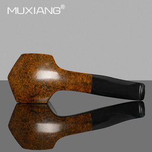 Muxiang Briarwood Pipe 3mm Bowl Bent Type Imported Wood Men's Smoking Accessory - Product Image 3