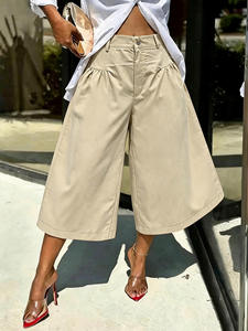 Produit Tendance 2026 – Pantalon Capri Décontracté Taille Haute Coupe Évasée pour Femme – Vente en Gros - Product Image 1