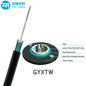 GYXTW Os2 G652d Modo múltiple para exteriores Monomodo de techo blindado 4/6/8/12 Núcleo Cable de <span class=keywords><strong>fibra</strong></span> óptica 1 km <span class=keywords><strong>Precio</strong></span> - Product Image 2