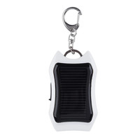 Popular Mini llavero Fuente de alimentación móvil Linterna LED Carga DE EMERGENCIA USB Cargador de llavero solar