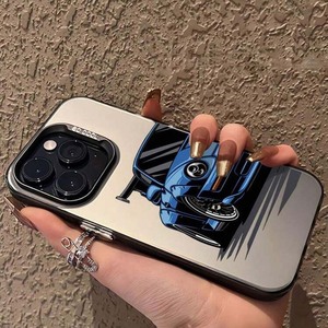 <span class=keywords><strong>Funda</strong></span> de teléfono móvil de TPU PC con llave plateada galvanizada con impresión de coche deportivo <span class=keywords><strong>azul</strong></span> de lujo para <span class=keywords><strong>Iphone</strong></span> 8 X Xr Xs 11 12 <span class=keywords><strong>13</strong></span> 14 15 16 Pro 17 - Product Image 4