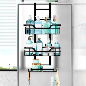 3 Layers Towel Holder Multifunctional Bathroom Rack Hooks <strong>Over</strong> <strong>Door</strong> Hanging Organizer <strong>Shower</strong> <strong>Caddy</strong> - Product Image 6