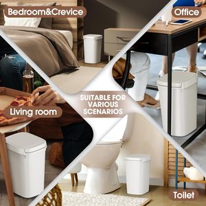 <span class=keywords><strong>Poubelle</strong></span> de salle de bain BX Slim, 10L/2,6 Gal avec couvercle à pression et couvercle pop-up, <span class=keywords><strong>poubelle</strong></span> pour toilettes, bureau, chambre - Product Image 6